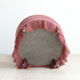 Fauteuil crapaud vintage en velours rose à franges, années 50/60