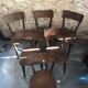 Série de 6 chaises bistrot scandinave bois vintage