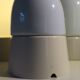 three wall sconces/ceiling lights, 1950s. Glass and Bakelite