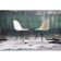 Pair of vintage Charles Eames eggshell and fiberglass chairs