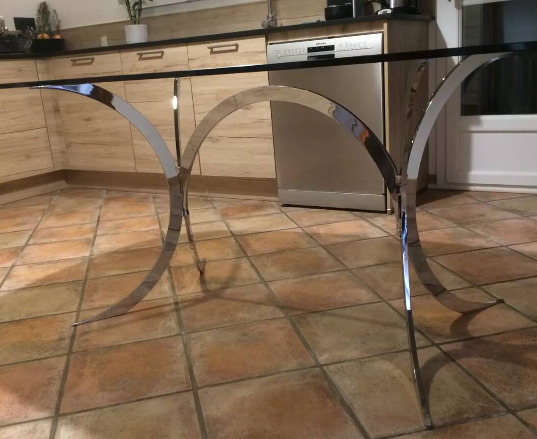 Euro Steel Furniture table and 4 chairs set 1970