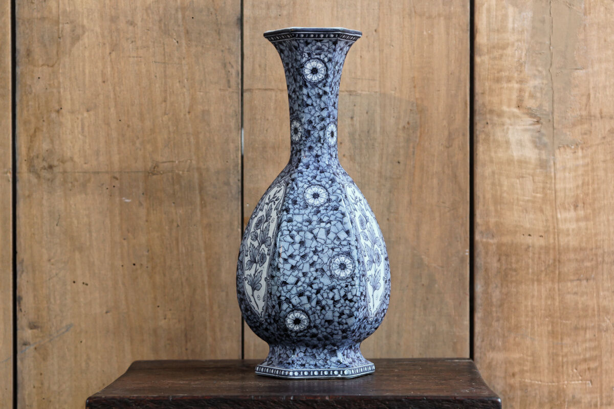 Delft baluster vase