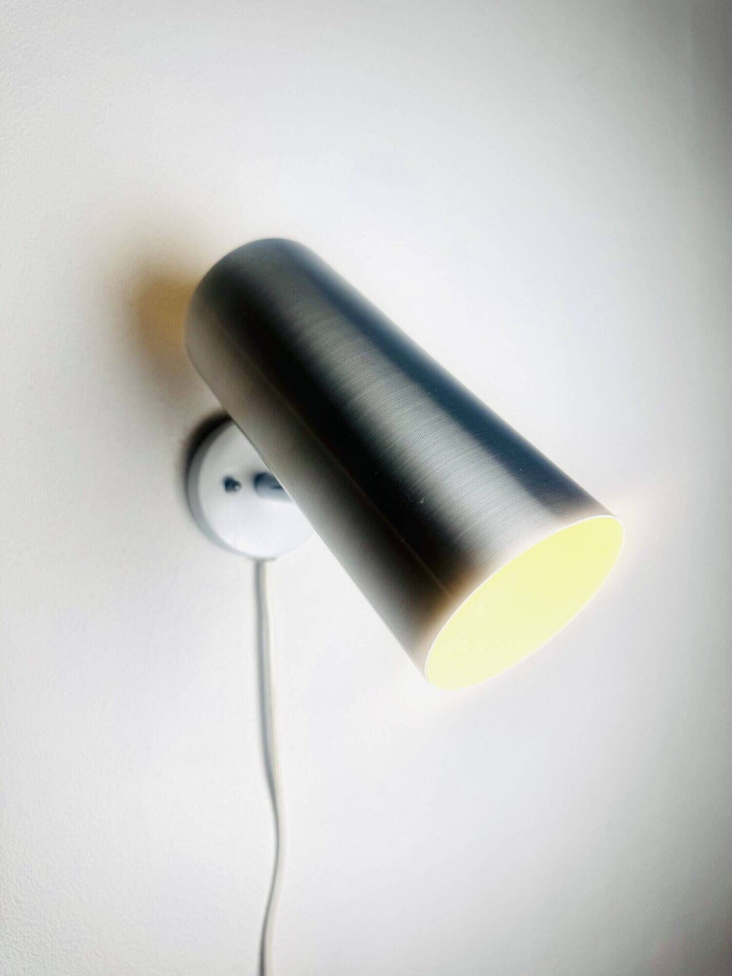 Cylindrical C-1582 Metallic Wall Lamps By Raak Amsterdam, The Netherlands 1960S