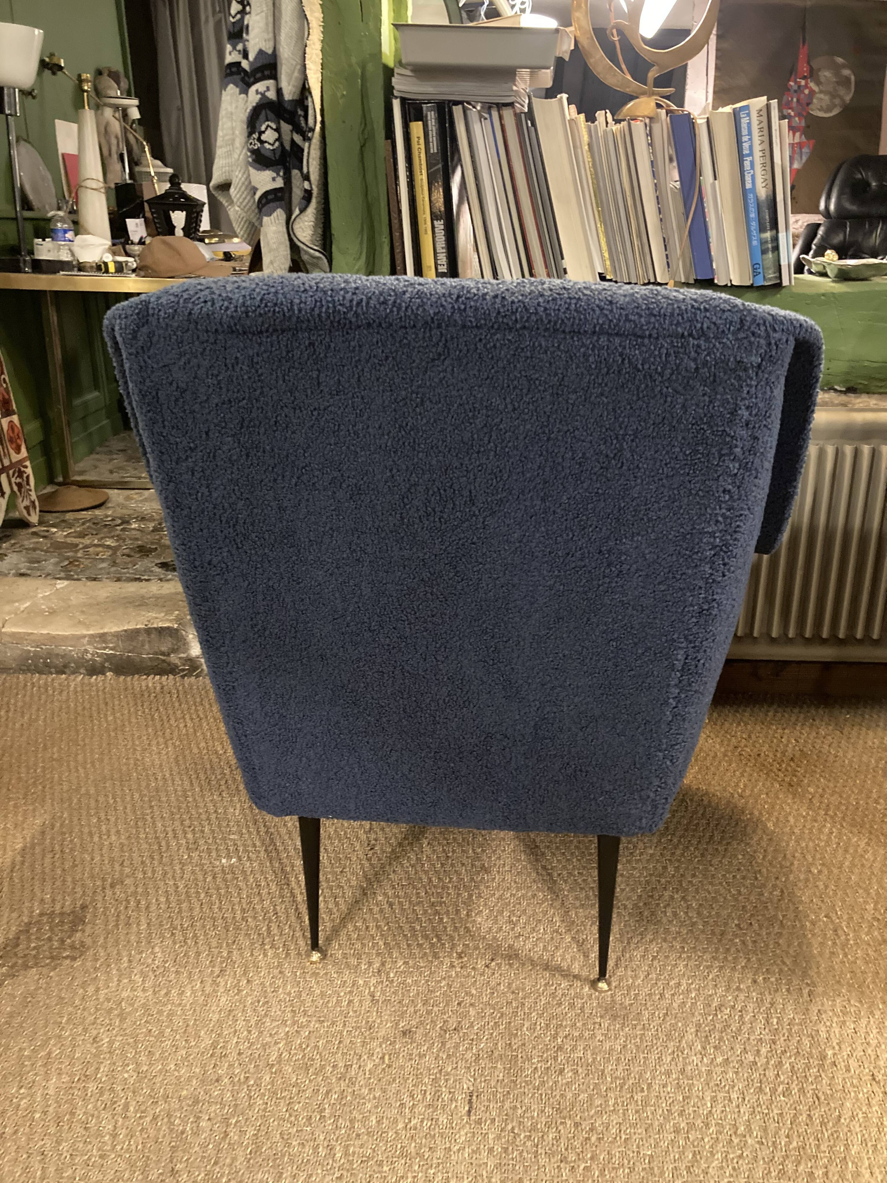 Pair of Italian armchairs 1950 design isa bergam