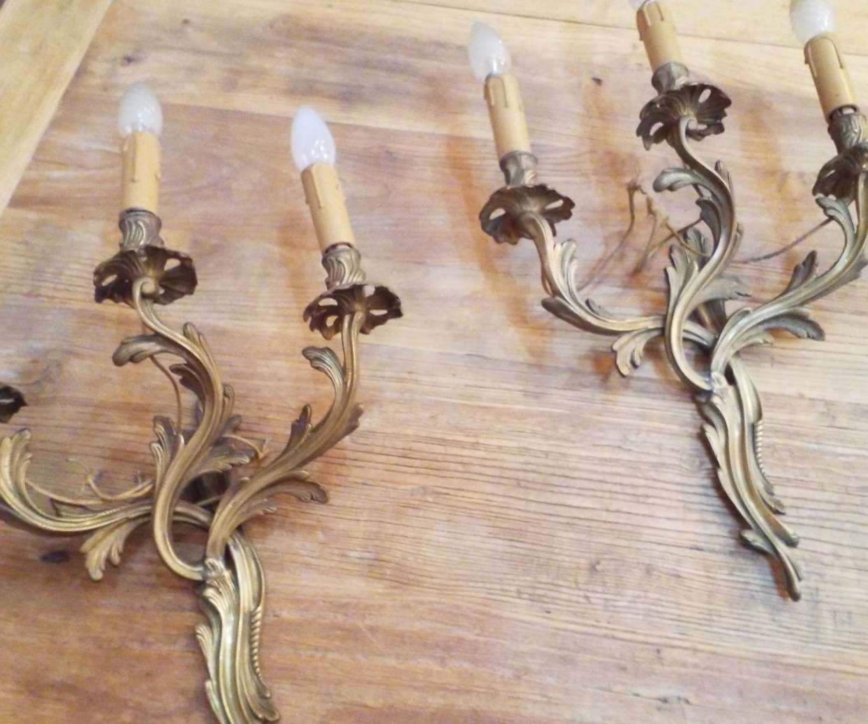 2 wall lamps Louis xv