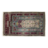 Handwoven Balouch prayer rug, Middle Eastern oriental style, 1960s.