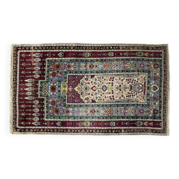 Handwoven Balouch prayer rug, Middle Eastern oriental style, 1960s.