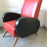 Rock n roll style skai armchair
