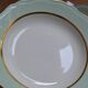 12 green deep plates "l'amandinoise"