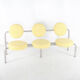 Chrome and fabric bench