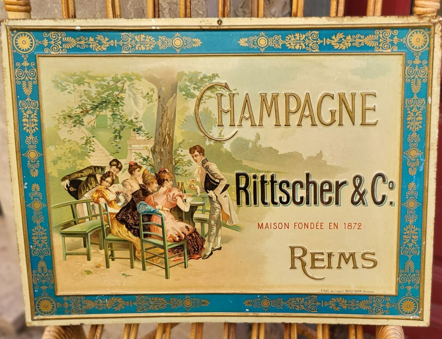 Champagne advertising sheet