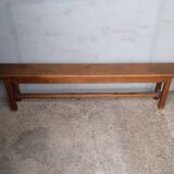 Solid oak bench 2 meters period 1960