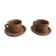 Série de 2 tasses à café en grès