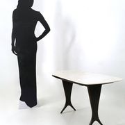 Table basse attribuée à Guglielmo Ulrich avec plateau en marbre de Carrare