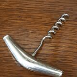 Silver metal corkscrew