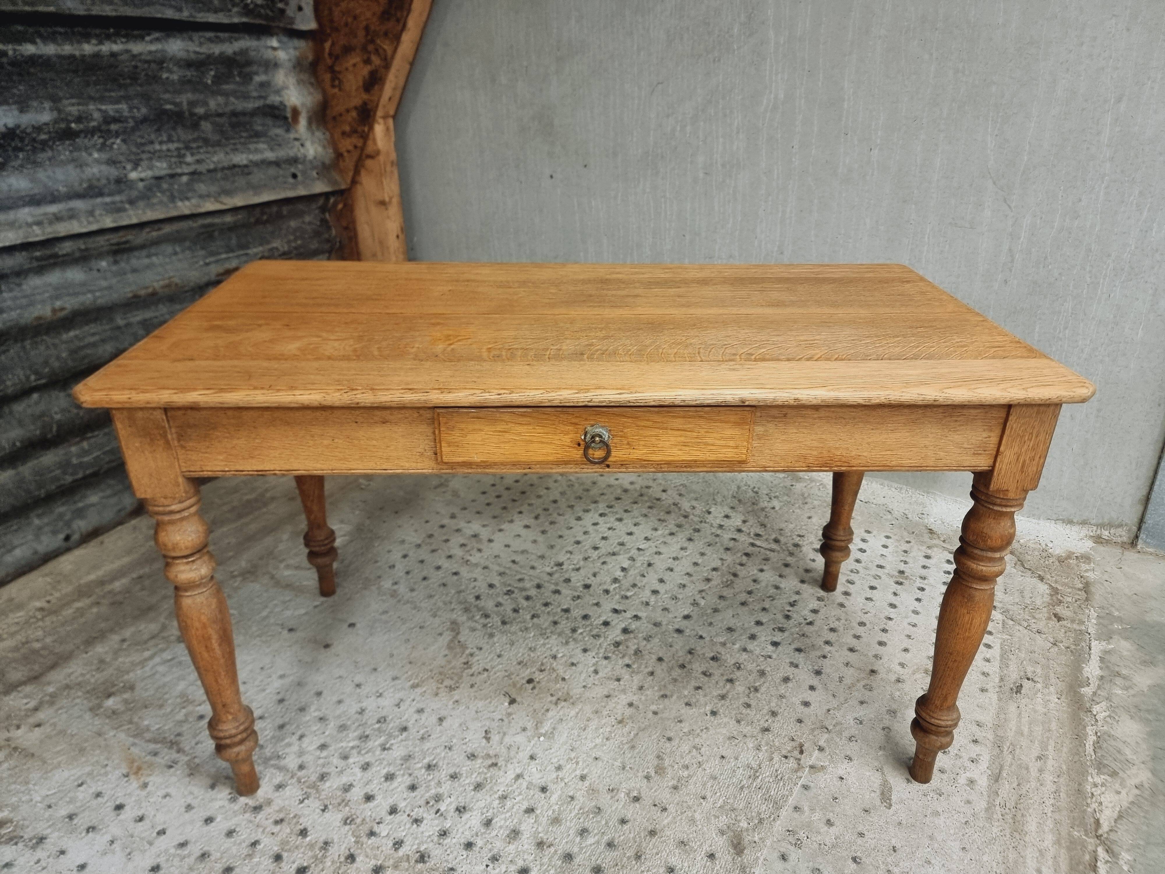 Antique oak table dining table kitchen table 69 x 130 cm