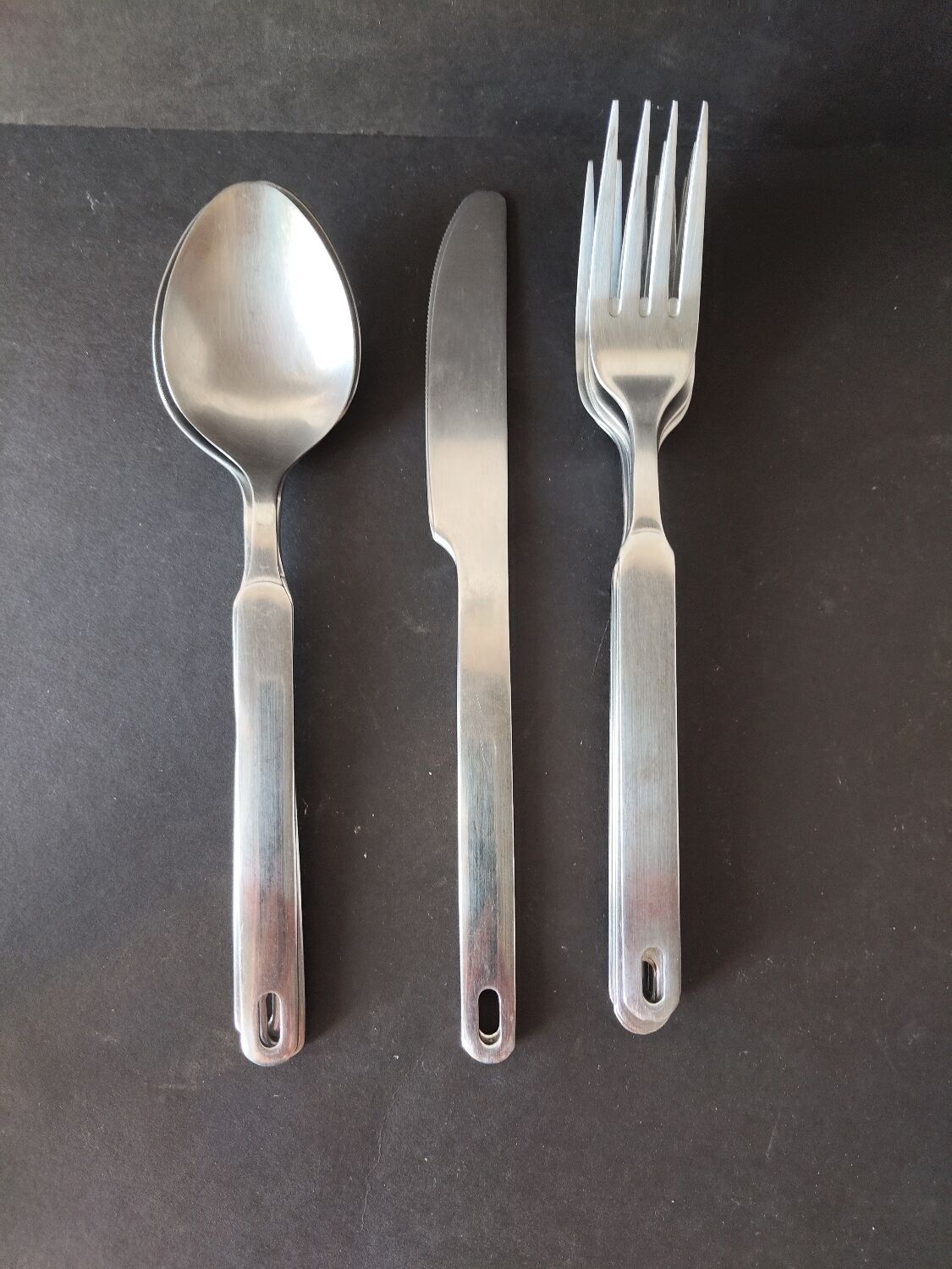 Vintage cutlery service Rostfrei – modernist stainless steel design – 11 pieces