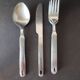 Vintage cutlery service Rostfrei – modernist stainless steel design – 11 pieces