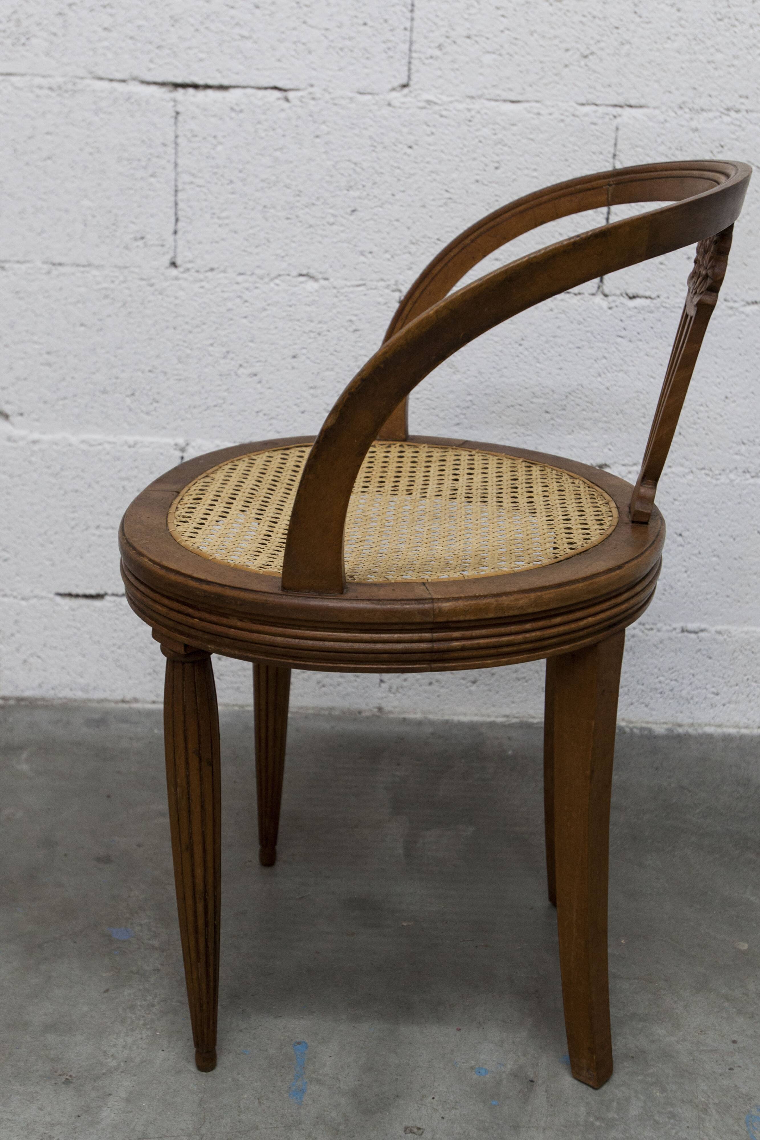 Vintage Louis XVI style chair – Cane seat, lyre-shaped back