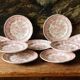 Set of 11 dessert plates in English earthenware.