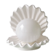 Vintage ceramic table lamp oyster with pearl, eighties