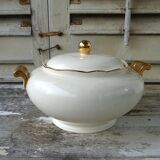 Soup tureen - vegetable bowl Villeroy & Boch Mettlach ivory and gold