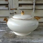 Soup tureen - vegetable bowl Villeroy & Boch Mettlach ivory and gold
