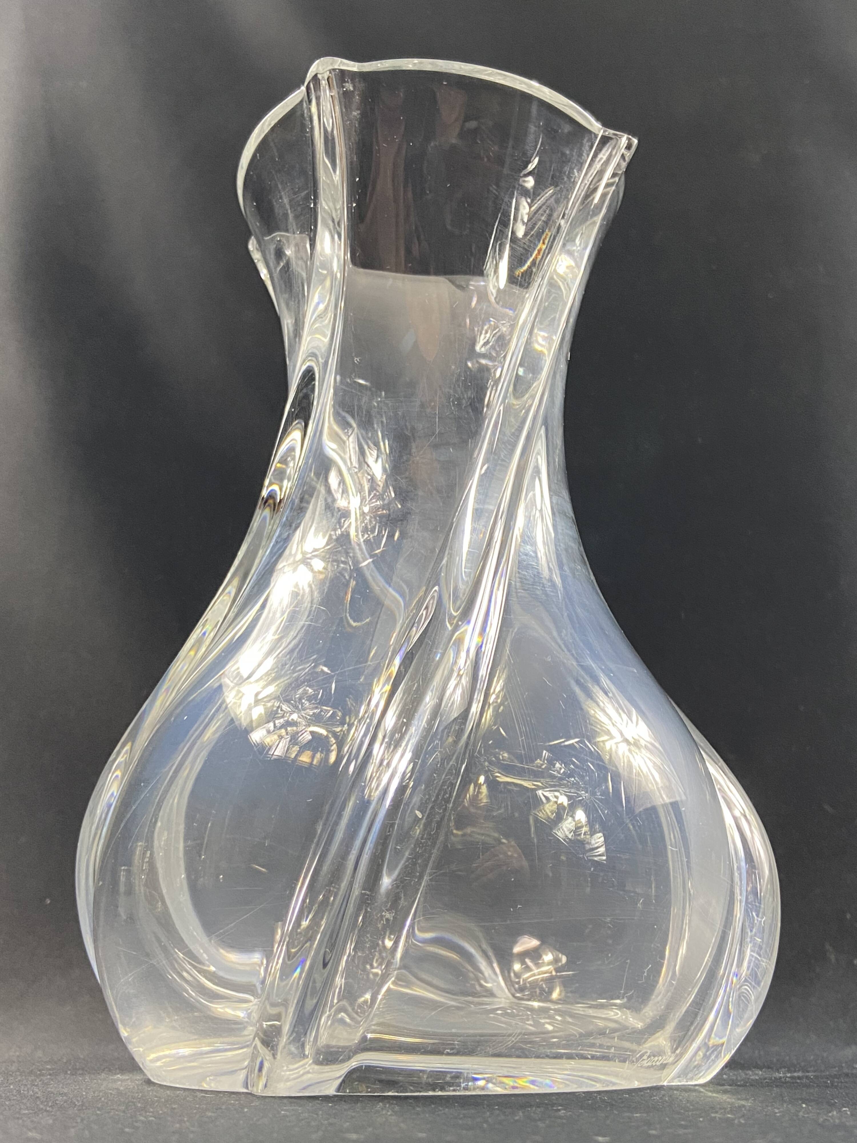 Baccarat crystal vase, Serpentine model
