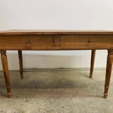 Old walnut farm table with pulls