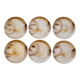 6 flat plates fish décor in slurry Sarreguemines vintage