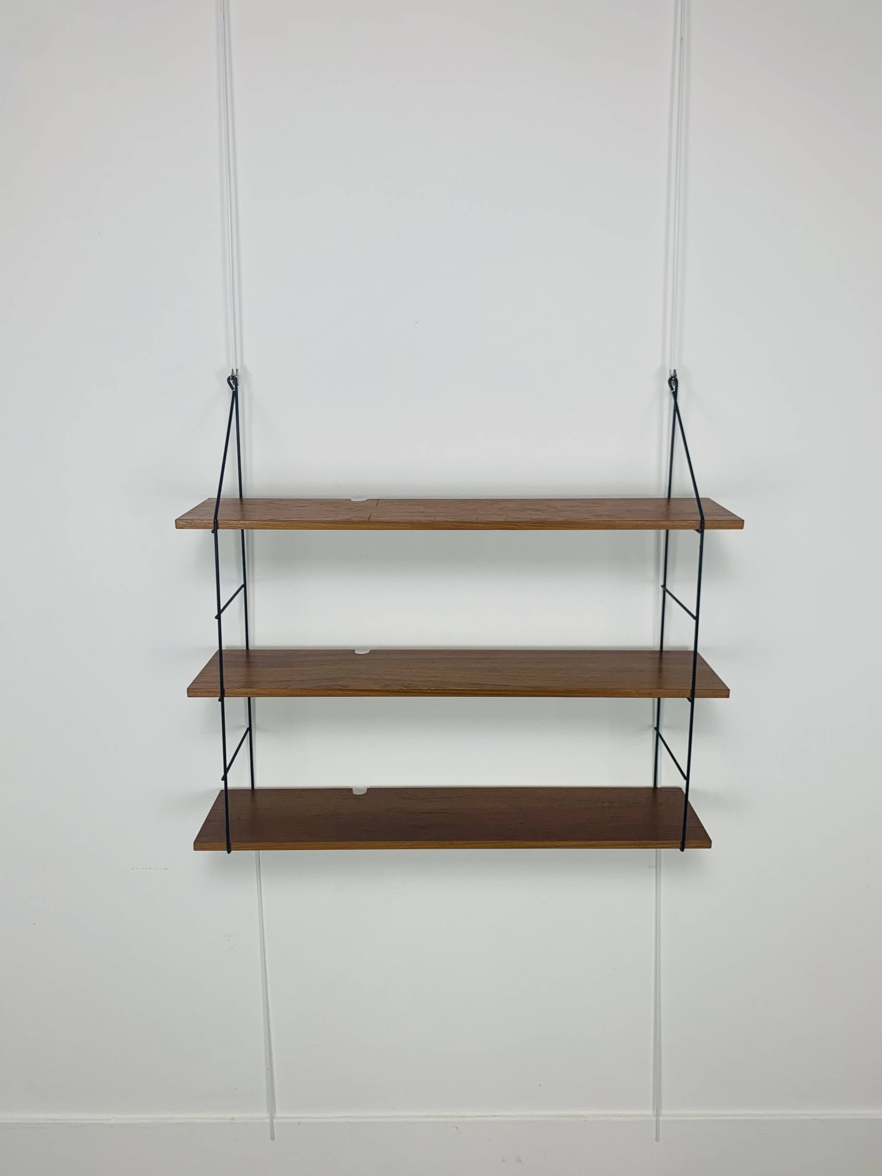 String shelf, teak and metal, 1960s