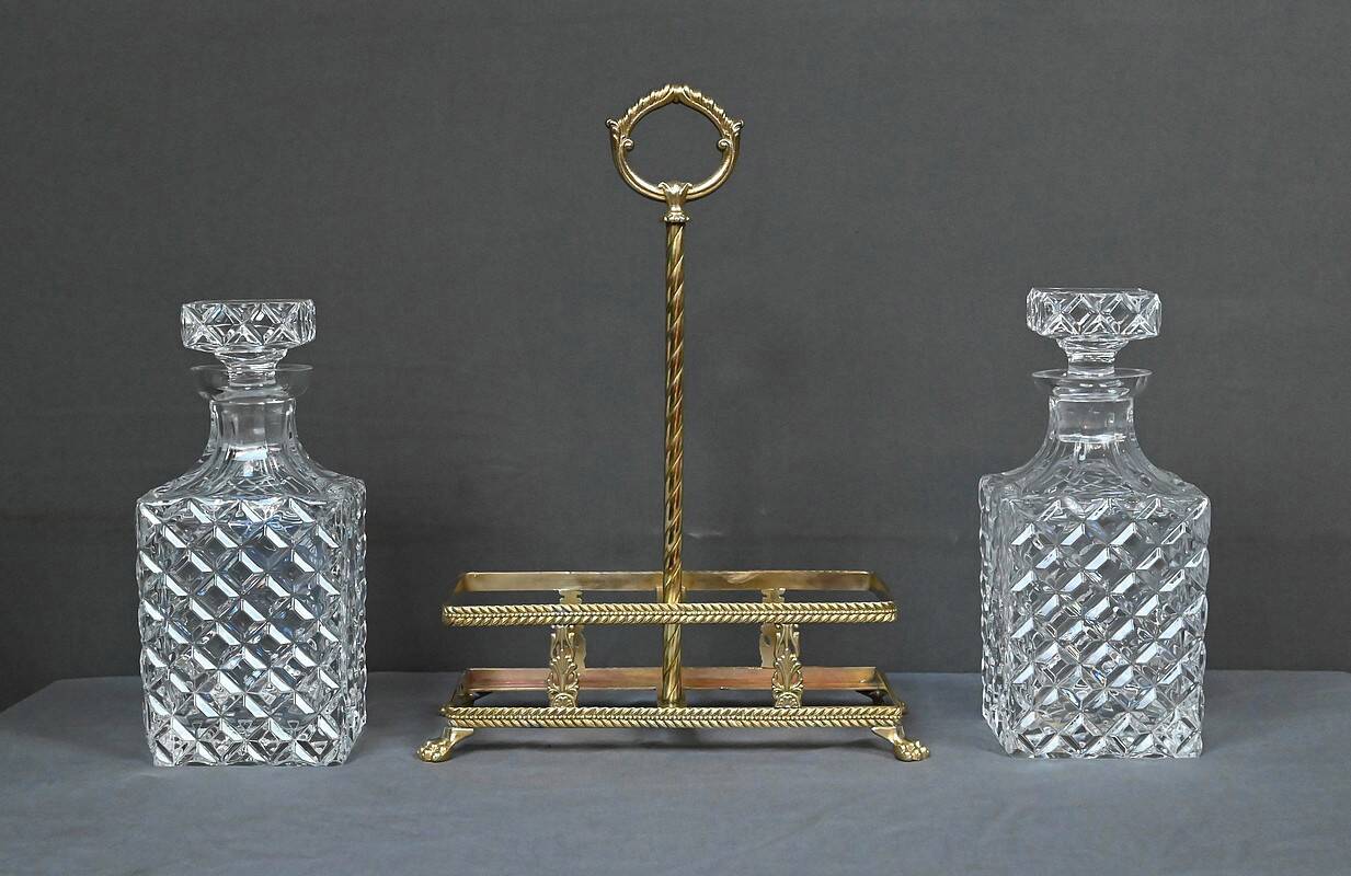 Bronze and Crystal Liquor Cabinet – Late 19th Century