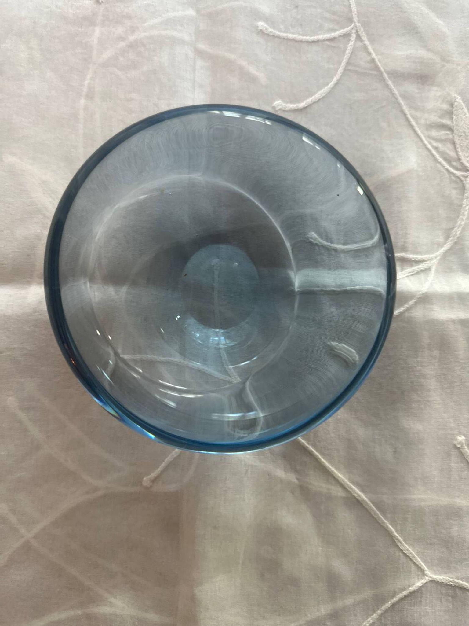 Scandinavian Glass Bowl Signed by Per Lütken Holmegaard Vintage 195