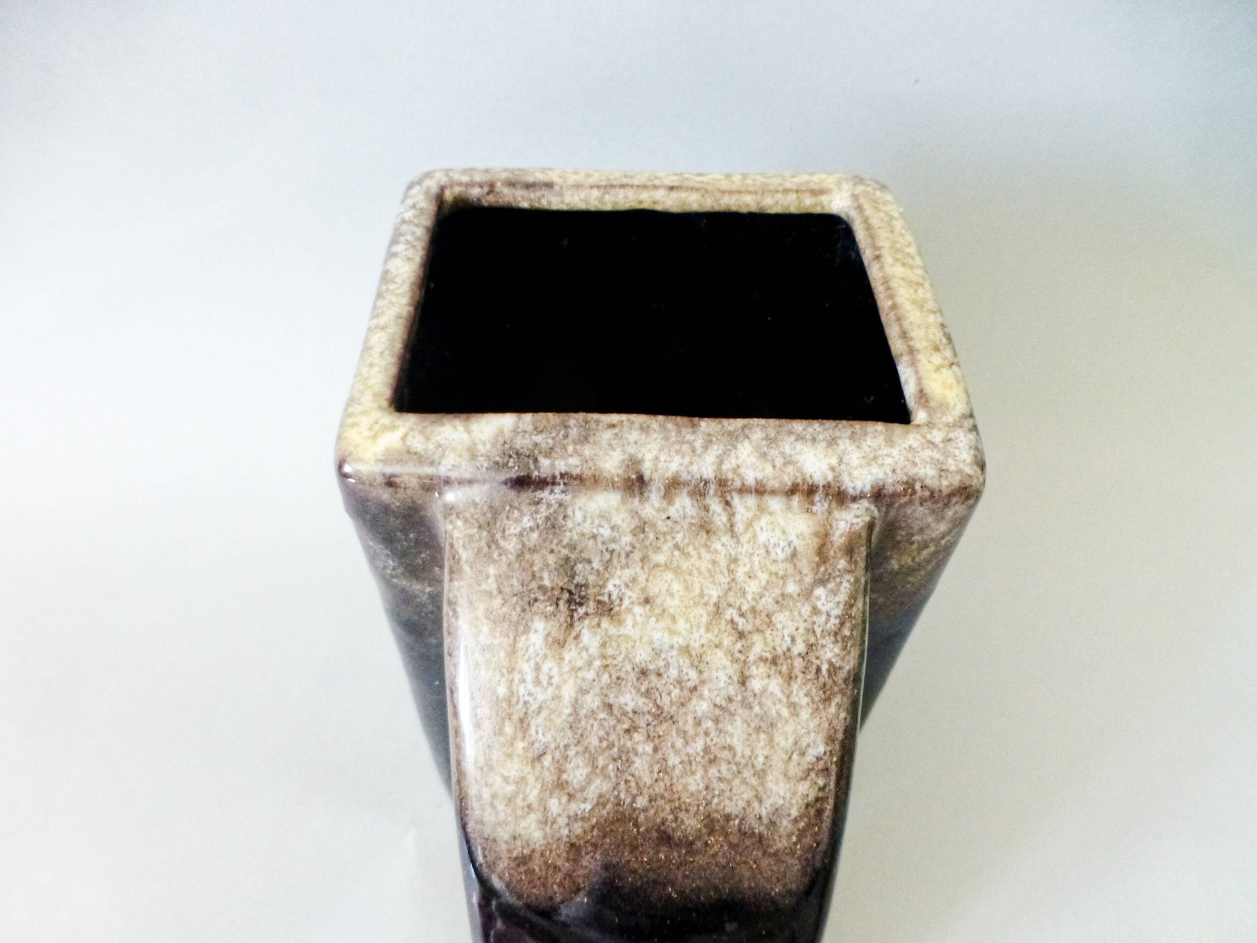 Mid Century Modern Pottery Elephant Vase: Handmade Ceramic