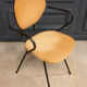 Office chair 1960 tubular seat skaï patina cream