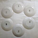 Sarreguemines Digoin dessert plates, floral pattern