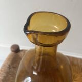 Amber glass carafe, France 1970