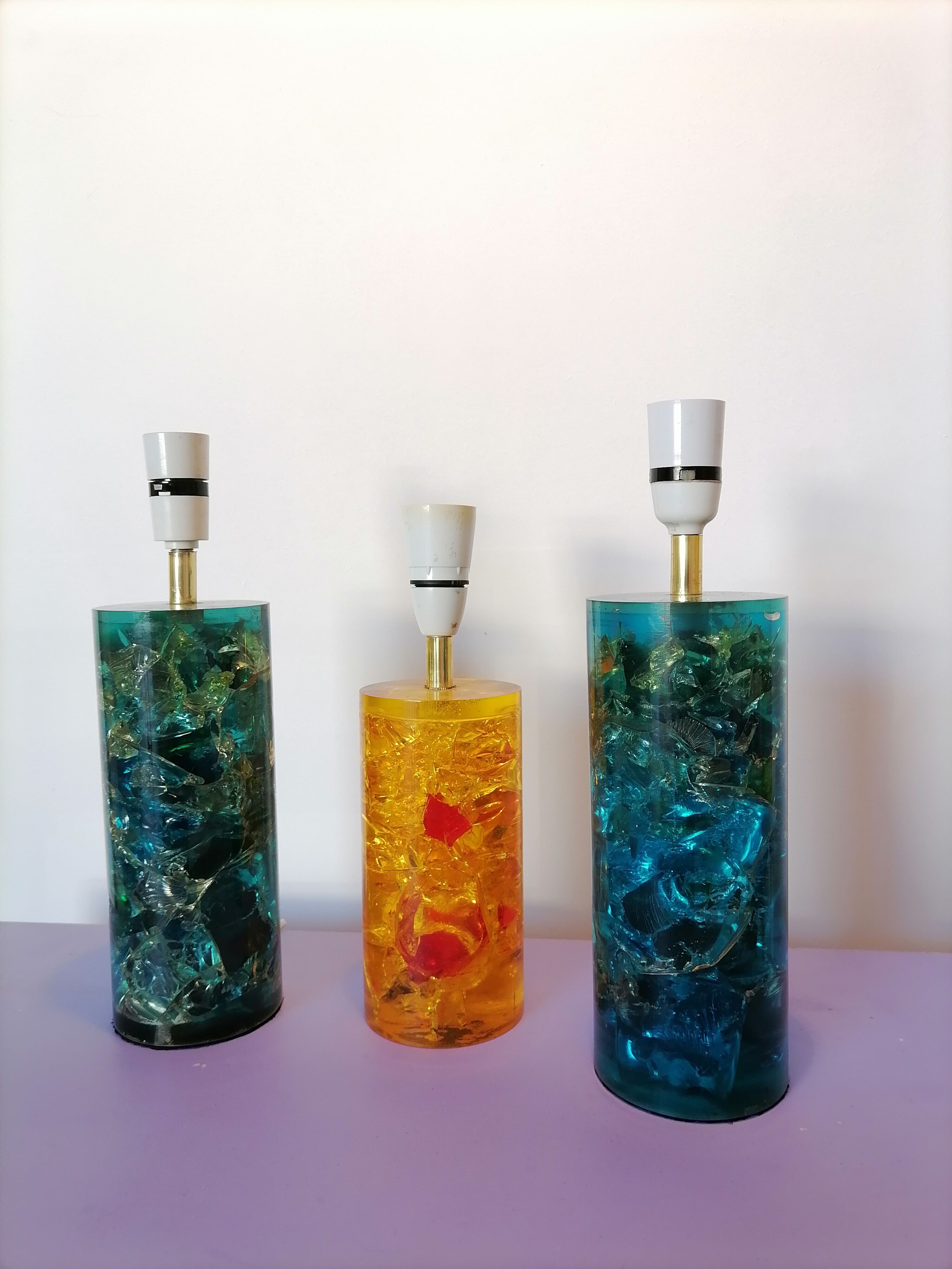Fractal resin lamps 1970