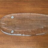 Large Vintage Glass Plate in the Shape of a Swedish Fish by Pukeberg Glass