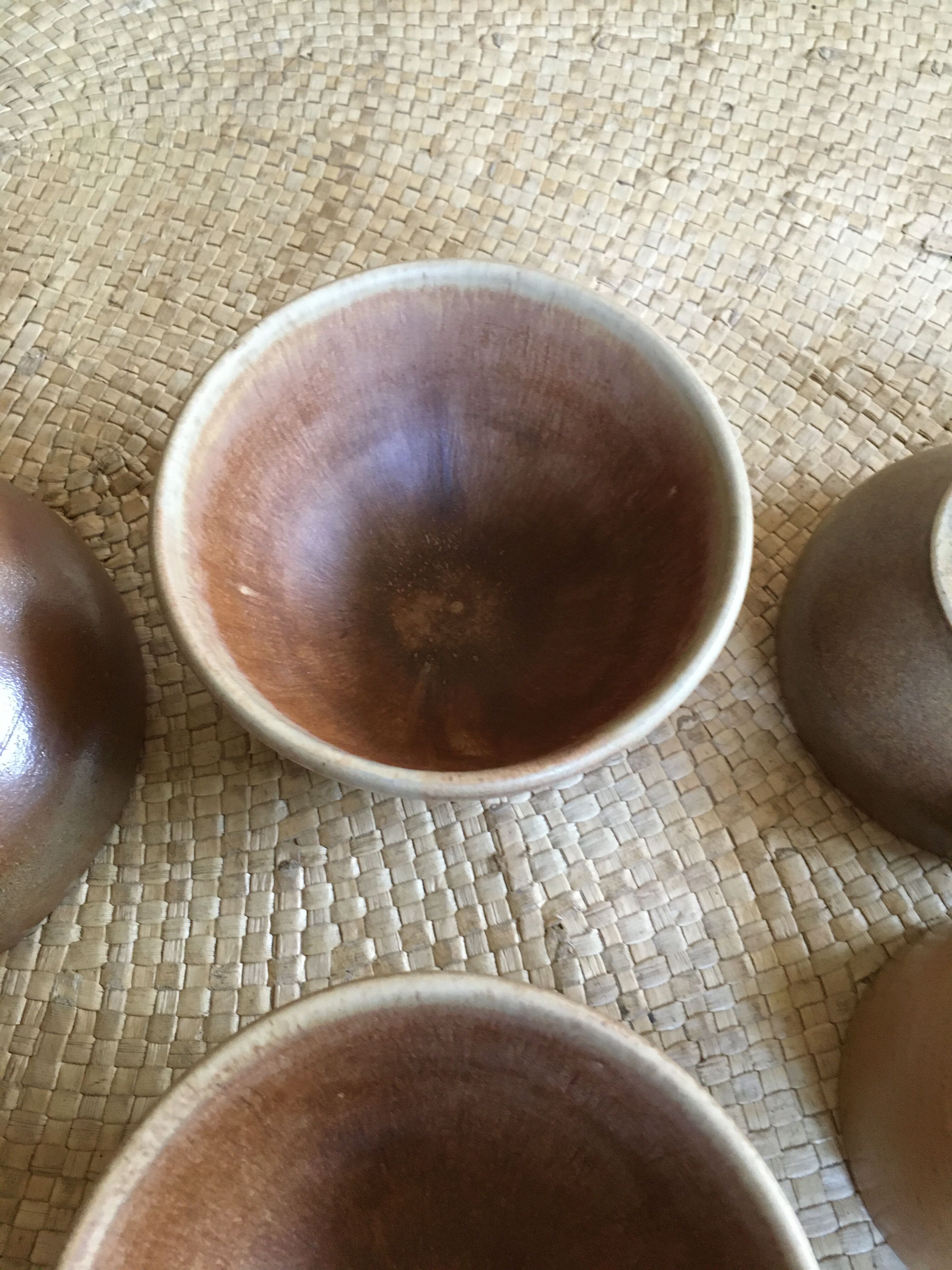 Lot of 5 sandstone bowls