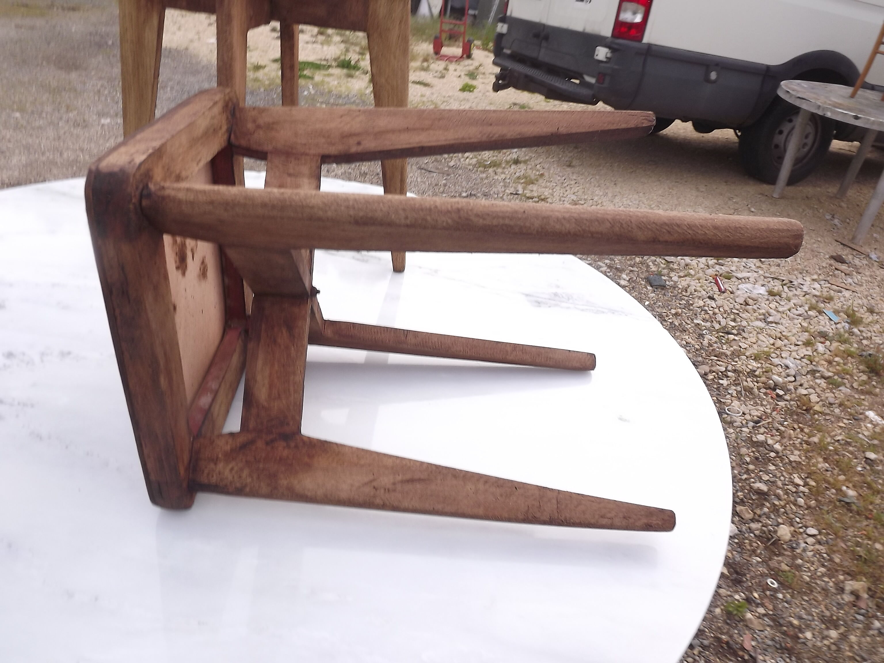 Pair of vintage stools wood