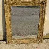 Ancien miroir doré, motifs floraux, 58x69cm