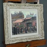 Painting “Street Scene” by C. Subileau – Early 20th century