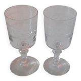 Verres à liqueur anciens soufflés à la bouche