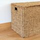 Vintage woven wicker trunk