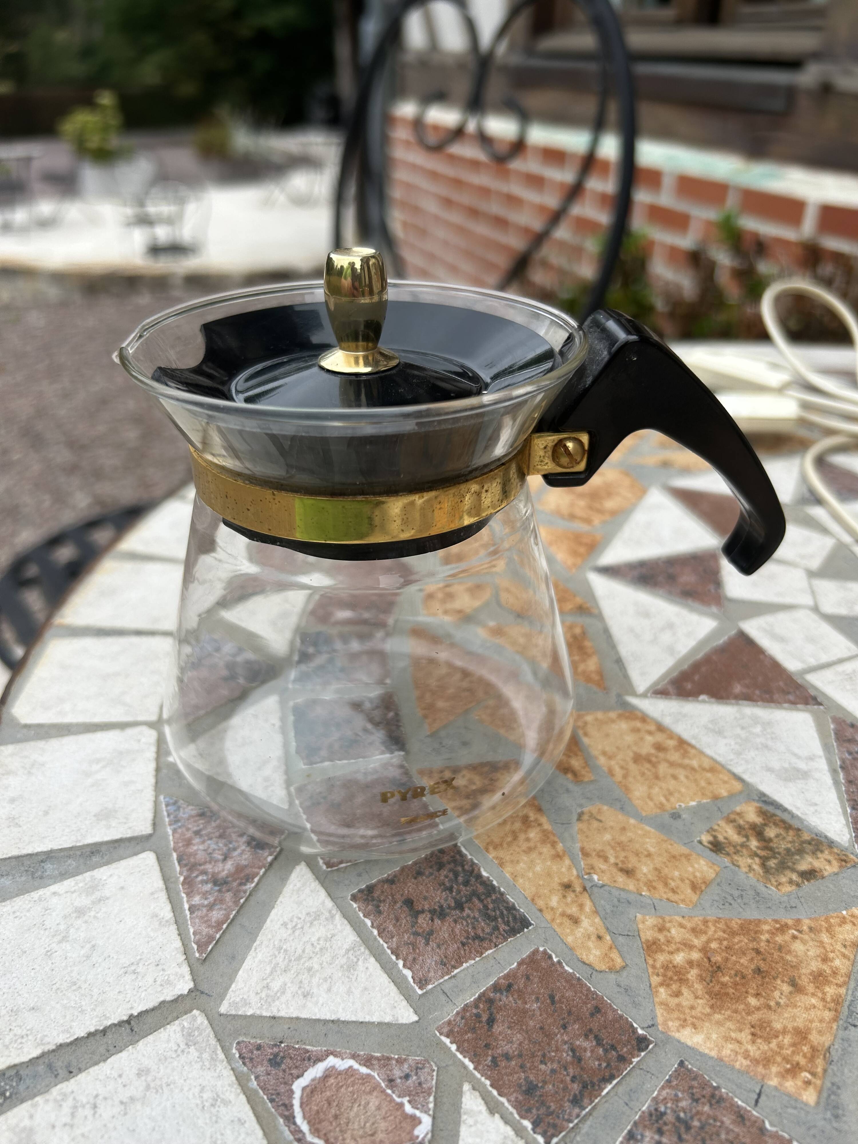 Cafetière pyrex ancienne