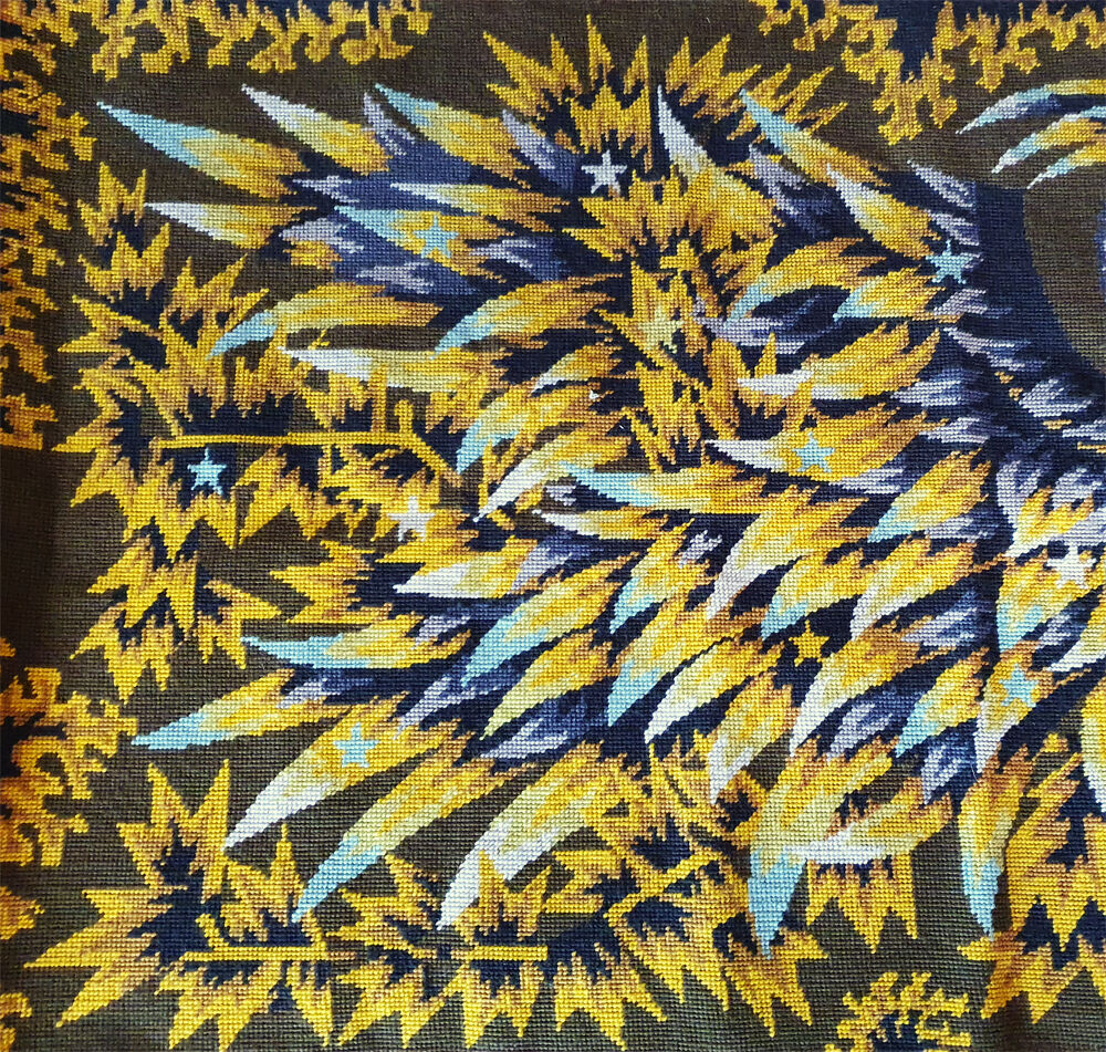 Tapestry "La nuit", by Alain Cornic, vintage, 60s