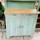 Parisian buffet patine celadon green and bluish grey