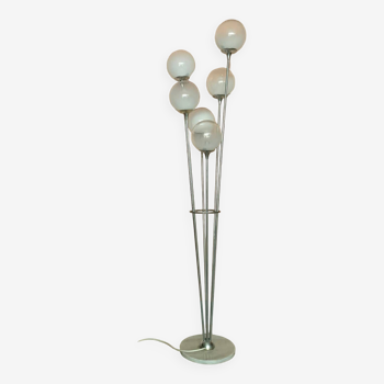 Contemporary Floor lamp in Chrome and Murano glass