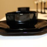 6 Luminarc "Octime" black wine glasses